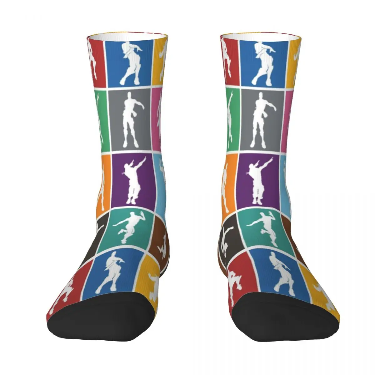 

Battle Royale Victory Dance Rainbow Lattice Funny Funny Socks High Quality Stockings All Season Long Socks for Man's Woman's