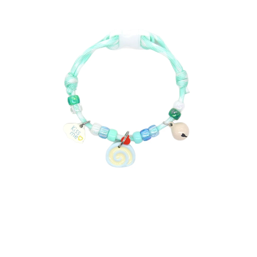1 Stück Haustier-Halsband für Katzen und Hunde, farblich kontrastierend, gewebt, Sommerfrische, verstellbar, für Welpen, Sicherheit, Anti-Verlust, Outdoor-Walking-Zubehör – Detail 8