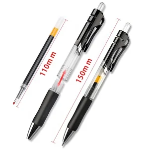 23pcs Retractable Ballpoint Pen Large Capacity 0.5mm Ballpoint Pen Black/Red/Blue Replaceable Refill Stationery School Supplies 6 best sales promotional products - №6