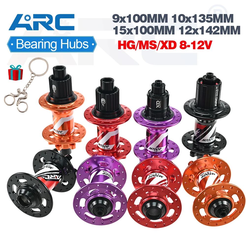 ARC MT009 Sealed Bearing Hub, 6 Pawls, 32 Holes MTB Front, 9x100, 15x100 Rear 10x135 12x142 6, 6 Disc HG MS XD 8 9 10 11 12V