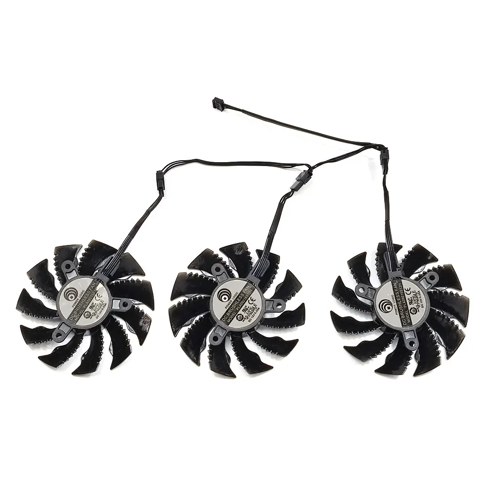 Nieuwe 3Pcs GA81S2U PLD08010S12HH Rx 6700XT Gpu Fan, Voor Gigabyte Rtx 3070TI 3070 、 rx 6700XT 6600XT 6600 Eagle Video Card Cooling Fan