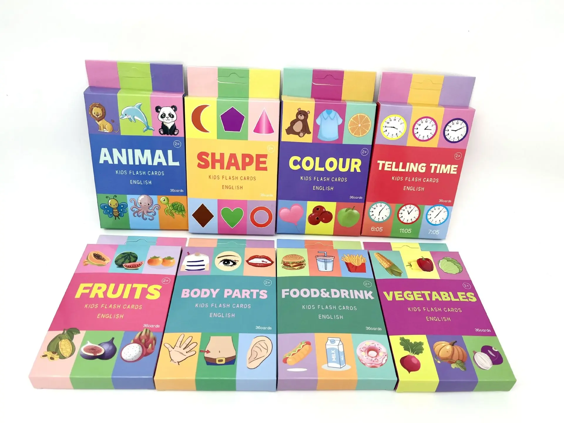 English Cognition Flashcards for Kids 3-14 Years Reading Enlightenment Cards Educational Toys Montessori Teaching Aids Gifts