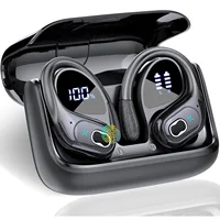 Ecouteurs Bluetooth sans Fil Sport, 75H Ecouteurs Bluetooth 5.4 HiFi Stéréo, Oreillette Bluetooth avec Réduction de Bruit ENC Mic, Écran LED, IP7 Étanche Casque Bluetooth pour Running/Gym 1