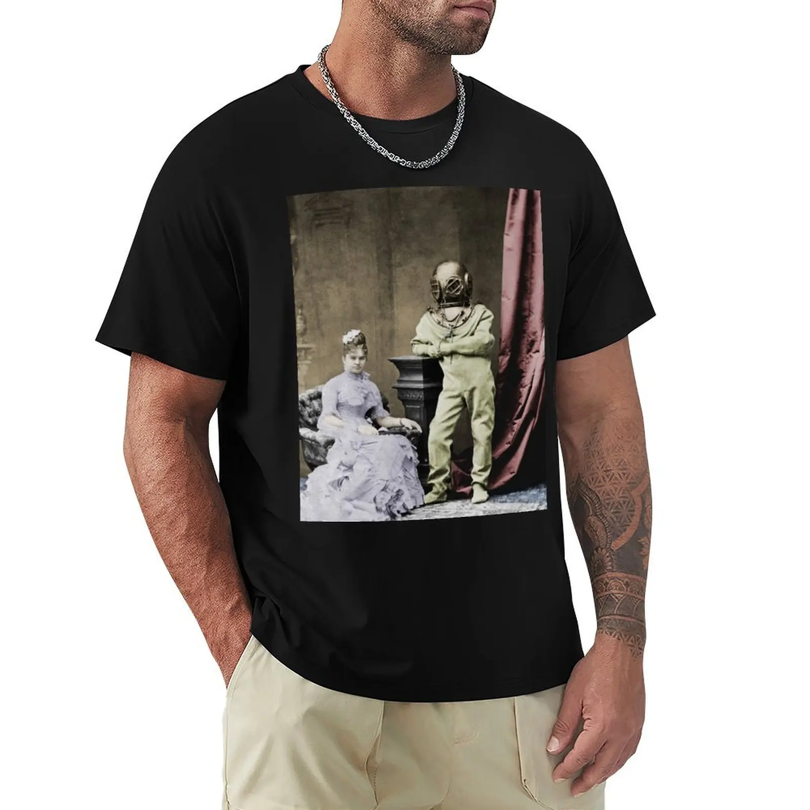 

Jules Verne inspired T-Shirt All Match Basic Short Sleeve Top