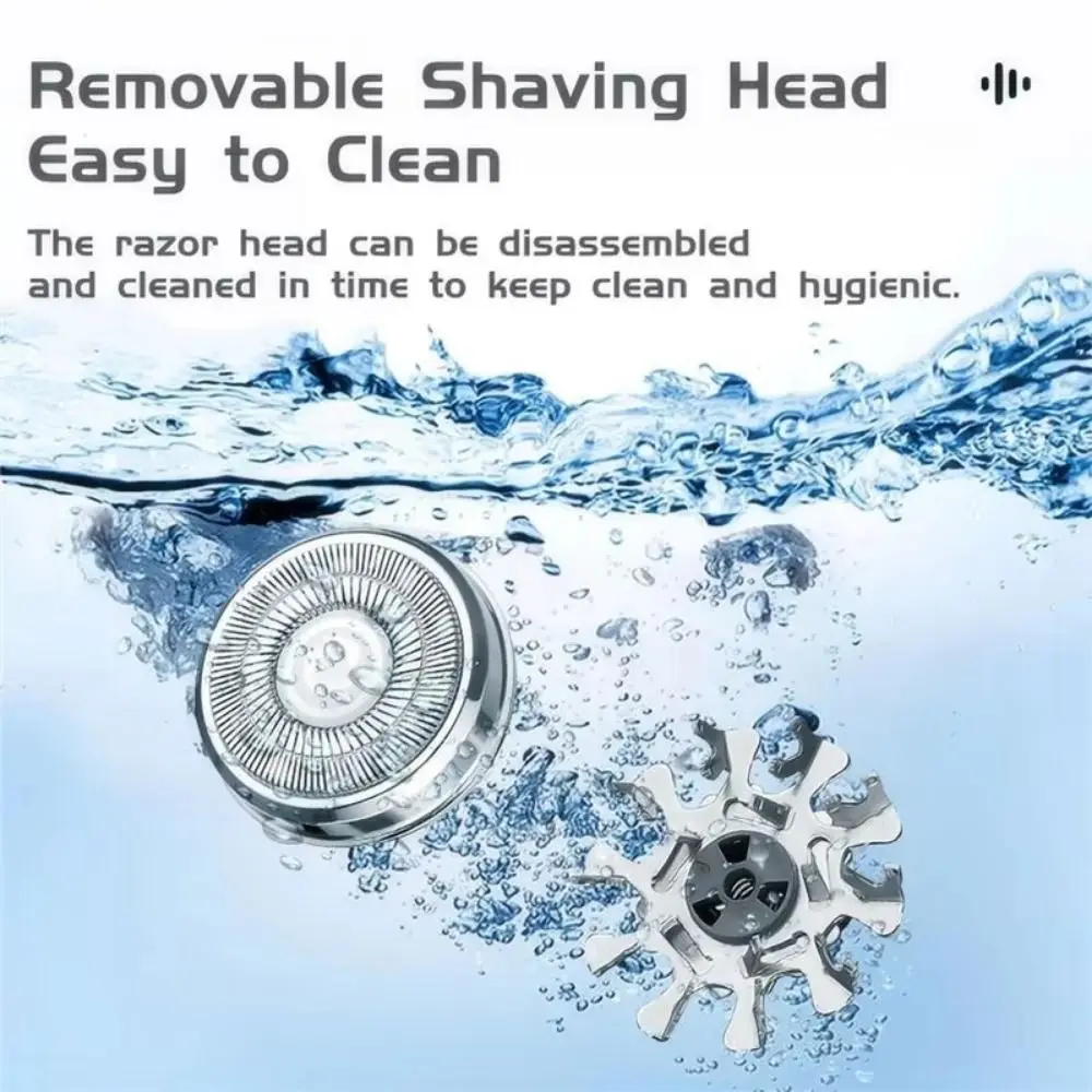 Cordless Mini Electric Shaver USB Rechargeable Waterproof Men Electric Shaver Portable Compact Electric Beard Shaver