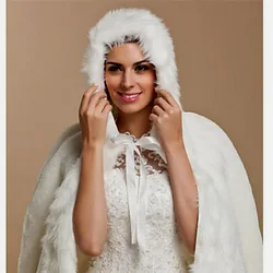 Robe de mariée en fausse fourrure pour adultes, châle de mariée, manteau blanc, accessoires de mariage, chaud, nouveau, hiver, 550 long, 2023