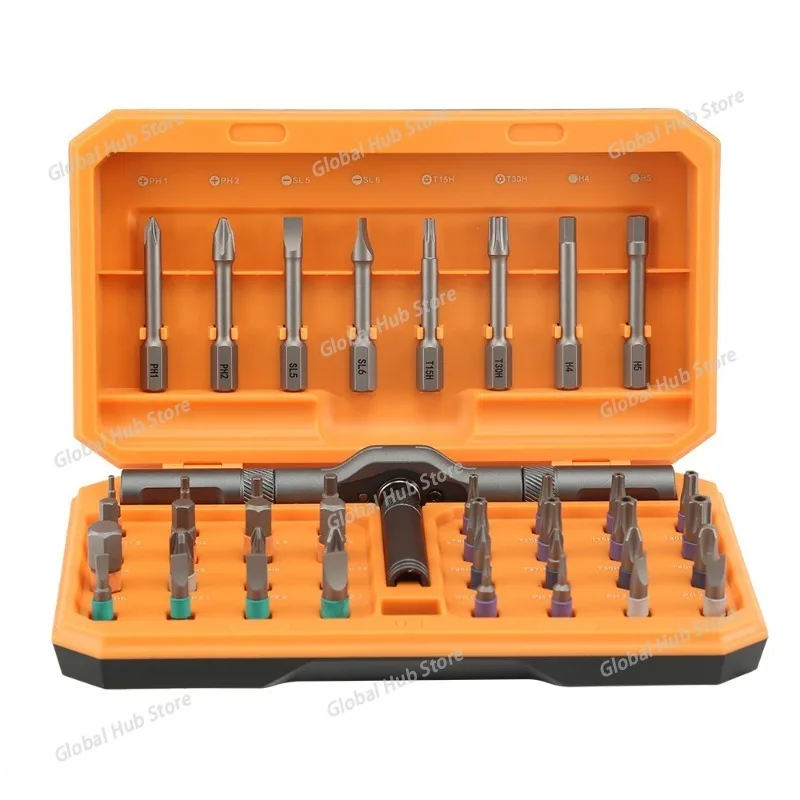 42-in-1 Multi-Purpose Ratchet Screwdriver Set - Quick-Change S2 Alloy Steel Multi-Functional Tool Kit