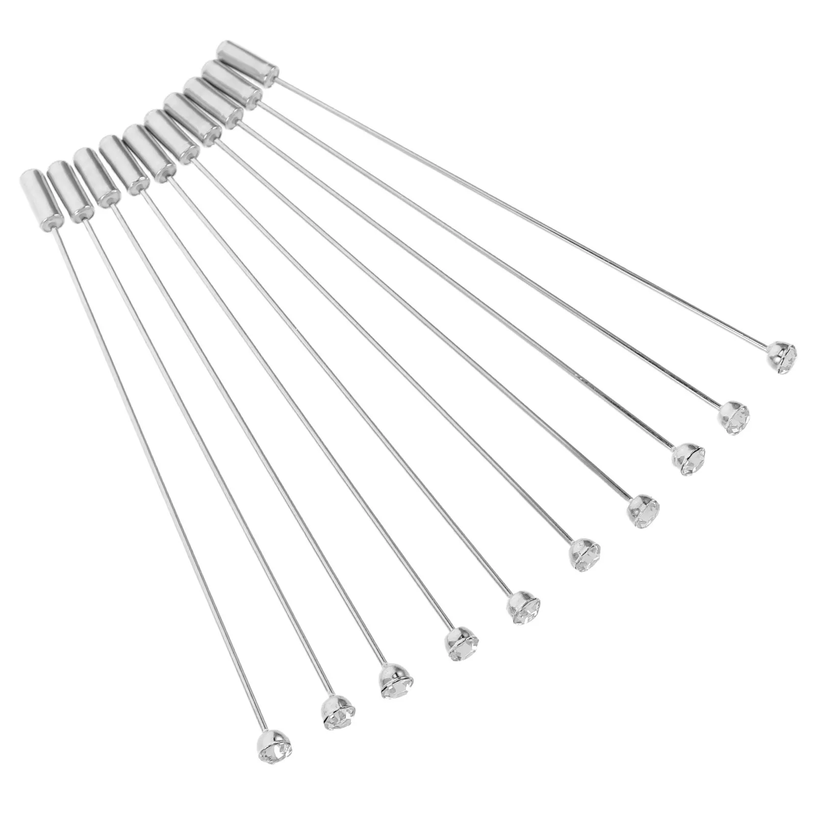 

10Pcs Metal Safety Pins with Stopper Ends for DIY Brooch Pins Jewelry Craft Hat Scarf 96Mm Scarf Jewelry Pin Brooch Needle
