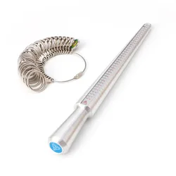 Ring Sizer Measuring Tool Set Including Ring Sizer Mandrel Finger Sizing Guage Ring Sizer Adjuster for Jewelry Making