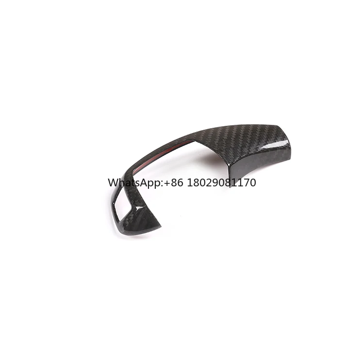 Consola Central Deslocamento de Engrenagem Botão Tampa da Cabeça, Real Carbon Fiber Interior Trim, BMW E60, E70, E71, Série 5, X5X6, 2008-2013