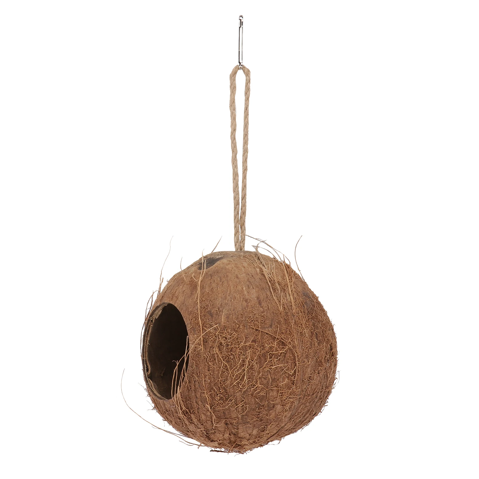 

Coconut Hideout House Natural Pet Hiding Cave for Parrots Hamsters Lizards Eco Friendly Durable Small Animal Shelter