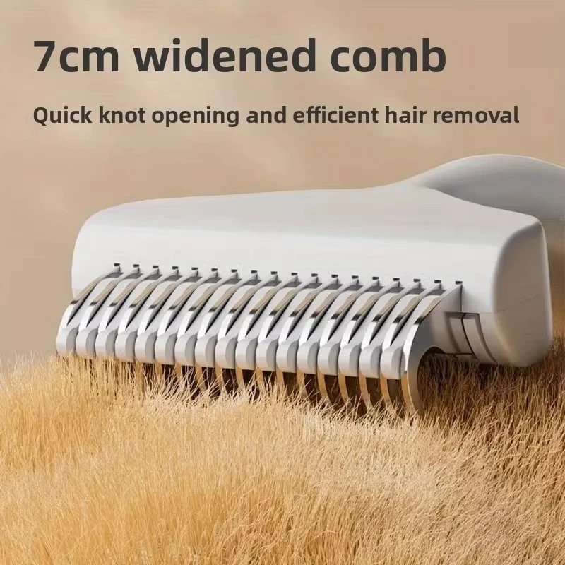 Dog Cat Detangling Grooming Comb Curved Stainless Steel Pet Hair Removal Brush For Long Thick Hair Shedding Tool view 3