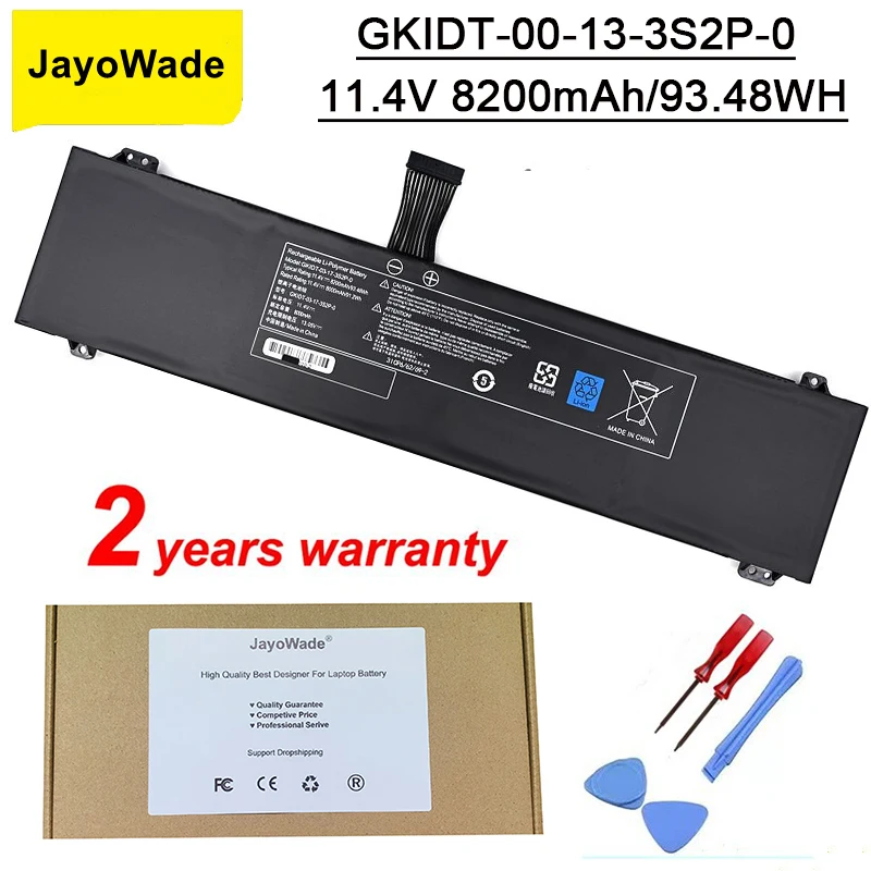 

JayoWade New 11.4V 8200mAh GKIDT-00-13-3S2P-0 Battery For XPG Xenia 15 For Schenker XMG Fusion 15 XFU15L19 GKIDT-03-17-3S2P-0