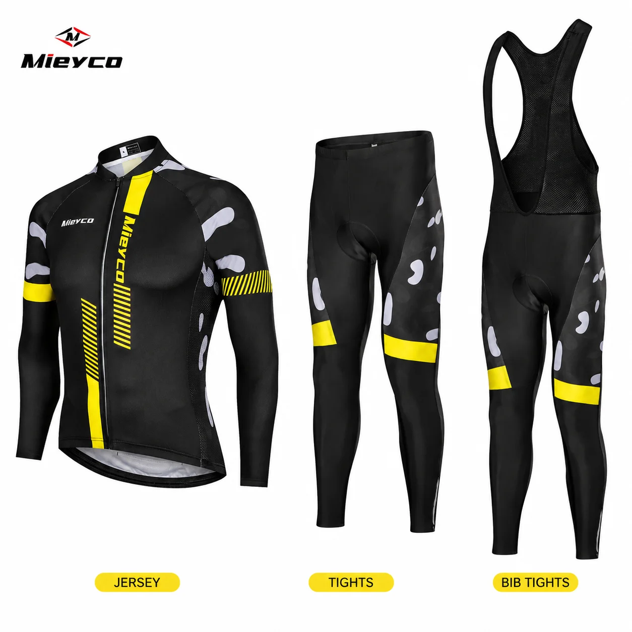Men's Autumn Breathable Quick Dry Cycling Jersey Set MTB Racing Sport Tracksuit Bicycle Outfit Short Bike Clothing