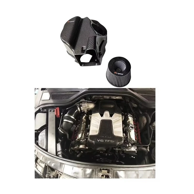 

Легкая и высокопрочная система впуска холодного воздуха из 100% сухого углеродного волокна для A8 3.0T