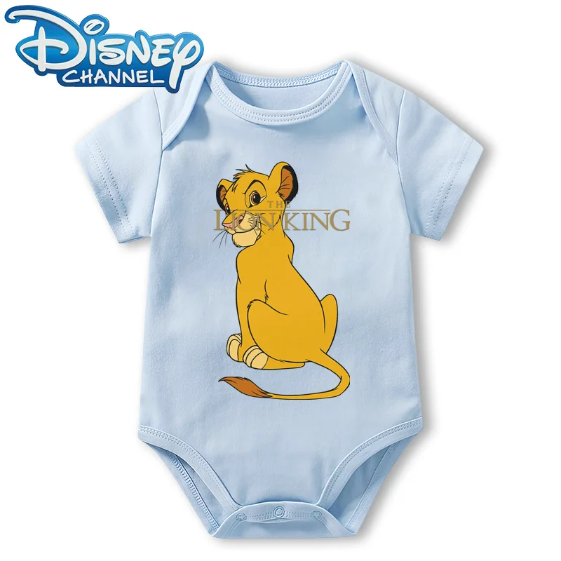 Baby Clothes Bodysuit for Newborn Infant Jumpsuit Boys Girls Disney The Lion King Short Sleeves Romper Onesies 0 To 12 Months