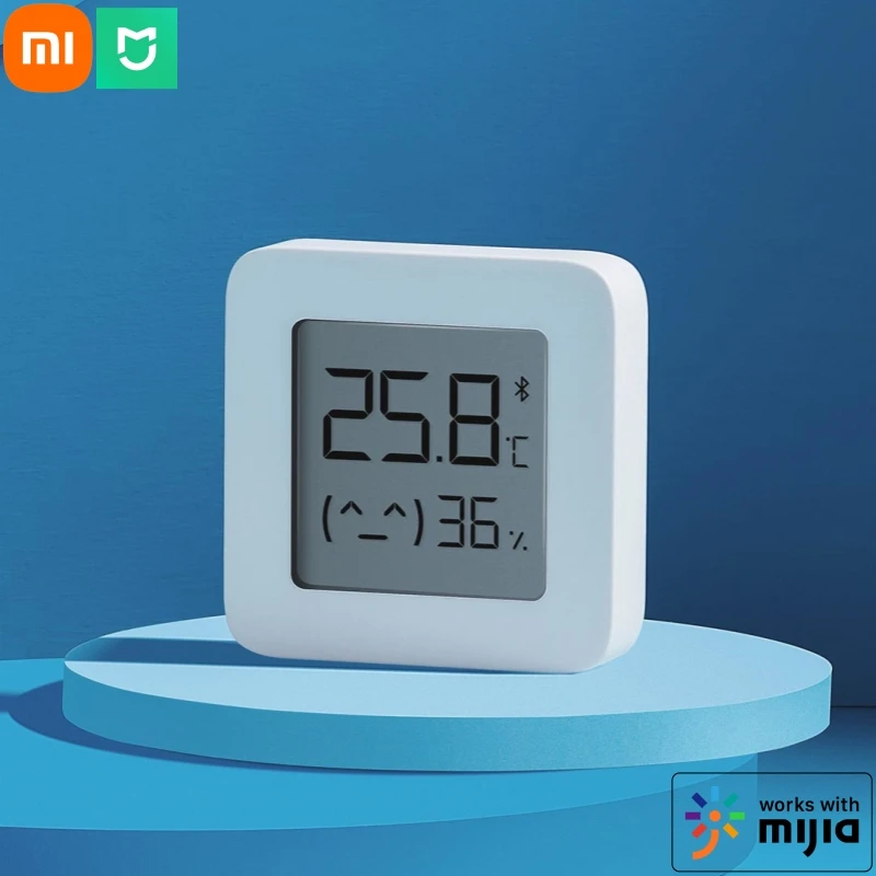Умный термометр Xiaomi Mijia 2, беспроводной Bluetooth-датчик влажности, измеритель влажности с ЖК-дисплеем, работает с приложением Mi Home