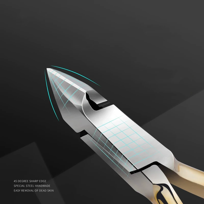 1pc profissional cortador de cutícula pinças de unhas tesoura manicure empurrador pedicure tong removedor de pele morta ferramenta de recrescimento de cutícula do prego