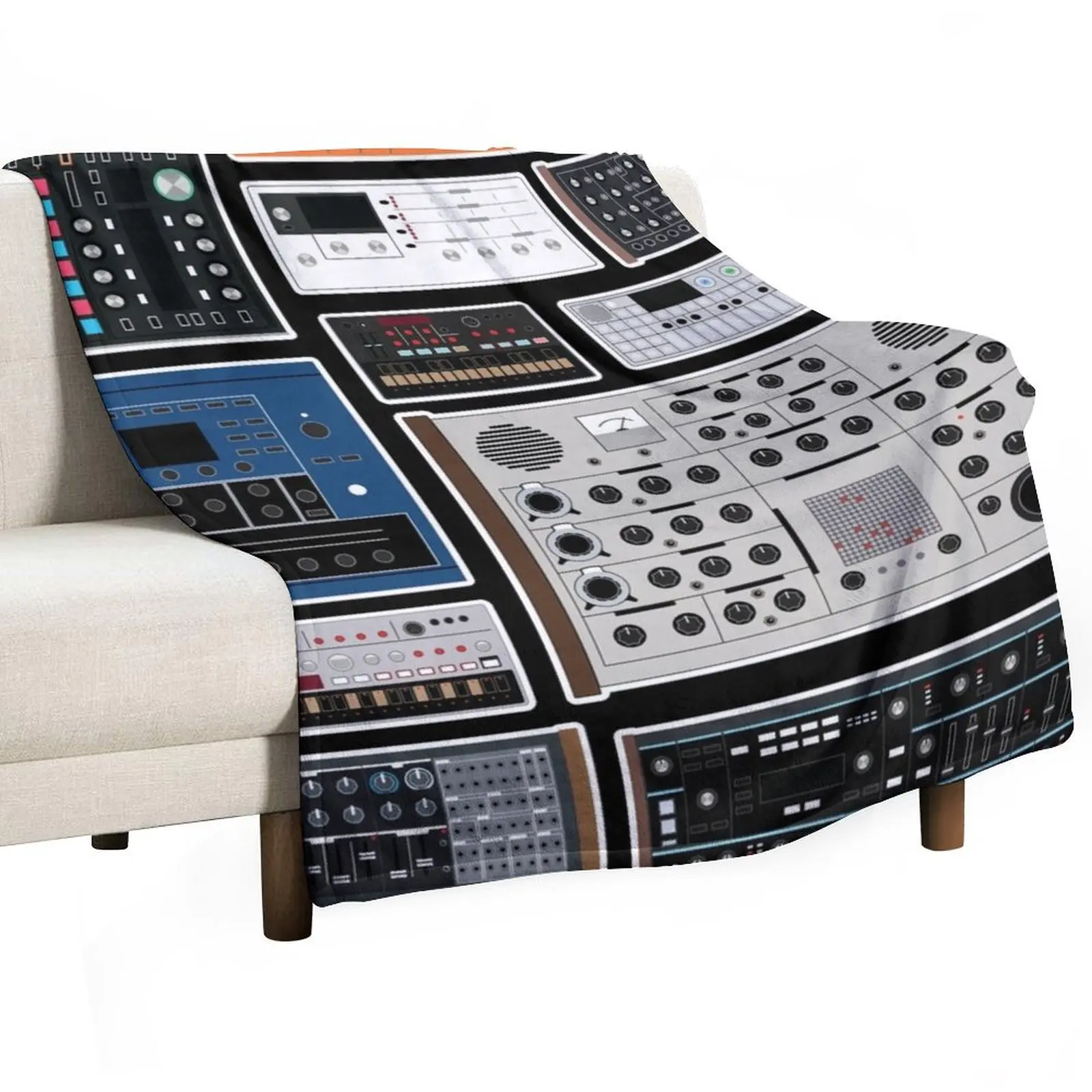 

Synthesizer Collection Throw Blanket Thins Designers Single Comforter Blankets