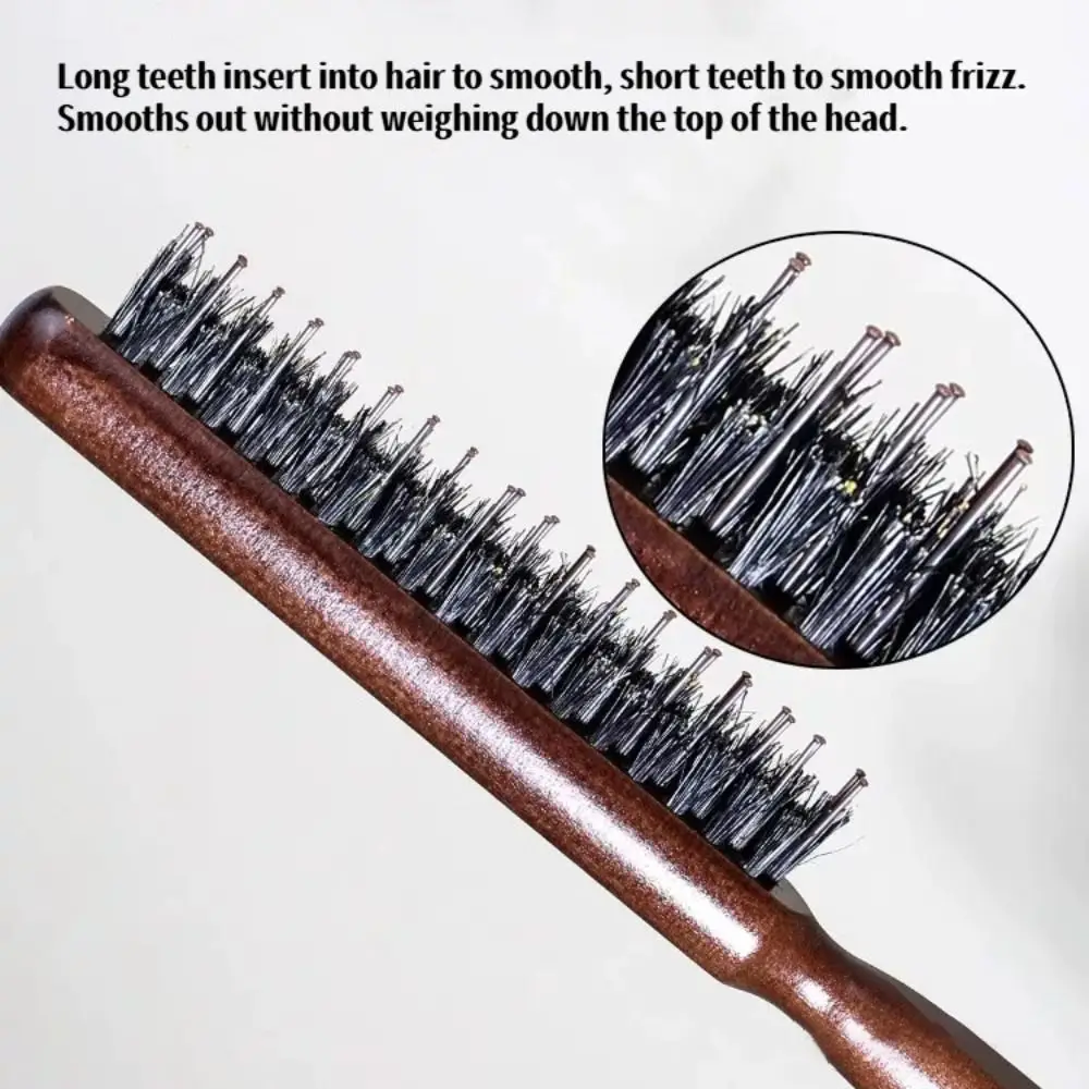New 3 Rows Sideburns Fluffy Hair Beating Comb Plastic Handle Durable Pointed Tail Comb Styling Tool
