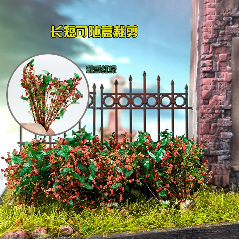 Simulated Shrub Grass Model DIY Builging Military Railway Sand Table Scene Vegetation Materials Diorama Materials 1Box