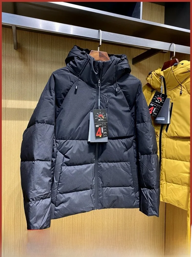 

down Jaet Hooded Outdoor ex Winter Warmth Loing Couples Coats Youth Faion Regular Length Pure Color White Du down