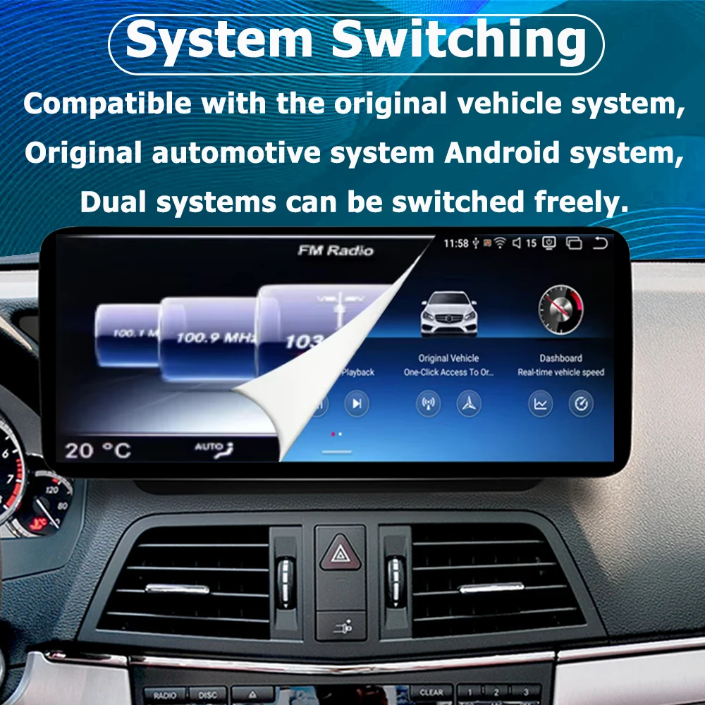 For Mercedes Benz E Class W212 2009 - 2016 Android 16 Car Radio Multimedia Auto Carplay BT DSP Player Stereo GPS Navigation