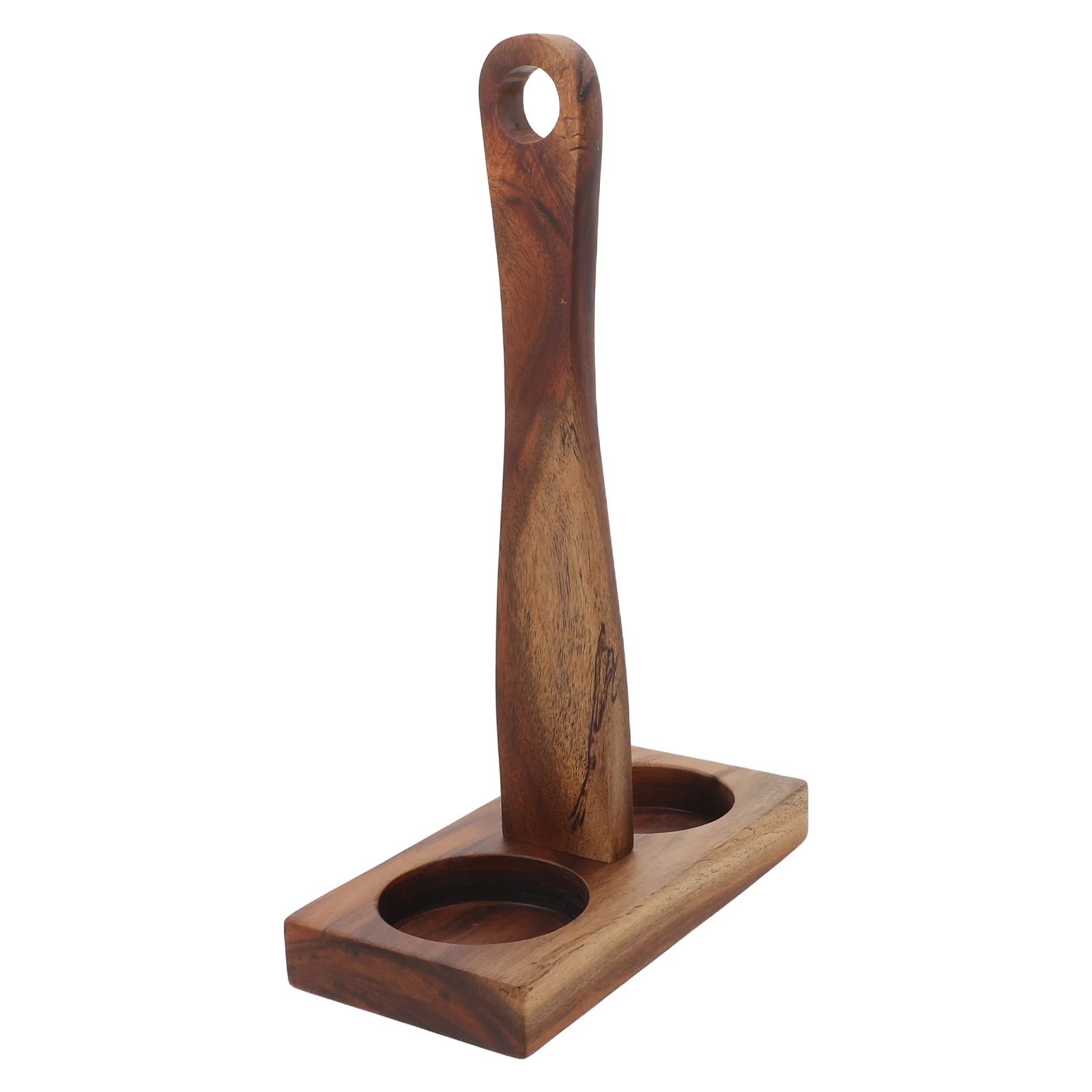 

Wooden Pepper Grinder Base with Handle for Stable Spice Mill Storage Compatible with Salt and Pepper Mills Kitchen Countertop