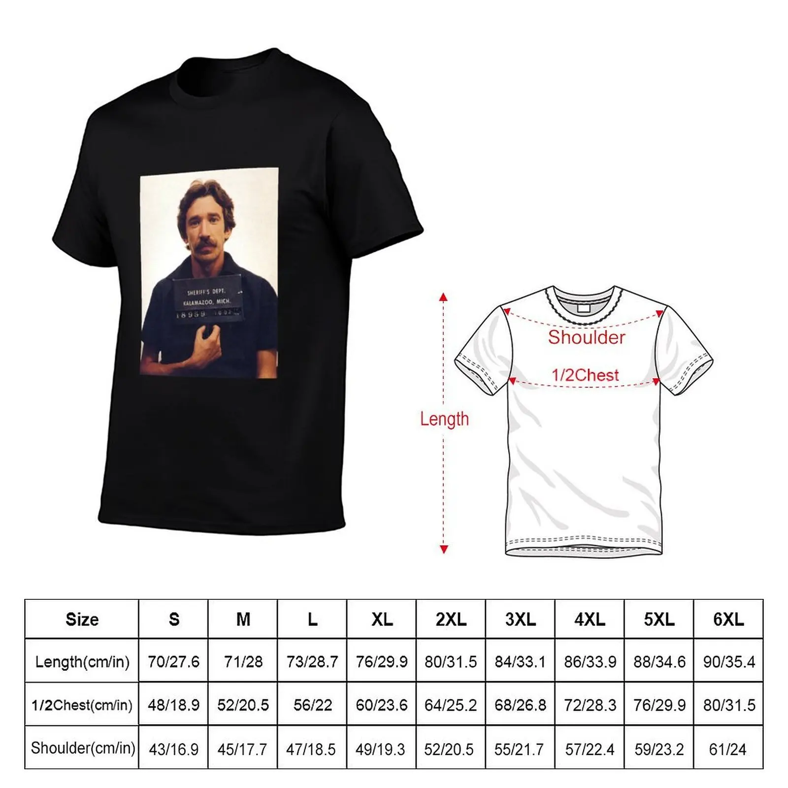 Tim Allen Mugshot T-Shirt customs design your own oversized graphic tee mens t shirts casual stylish