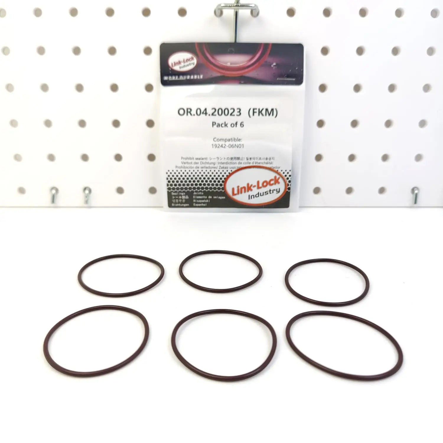 LINK-LOCK 6PCS OR.04.20023 FKM Viton 42×2 Sealing Universal O-Ring Kit 19242-06N01 for NISSAN