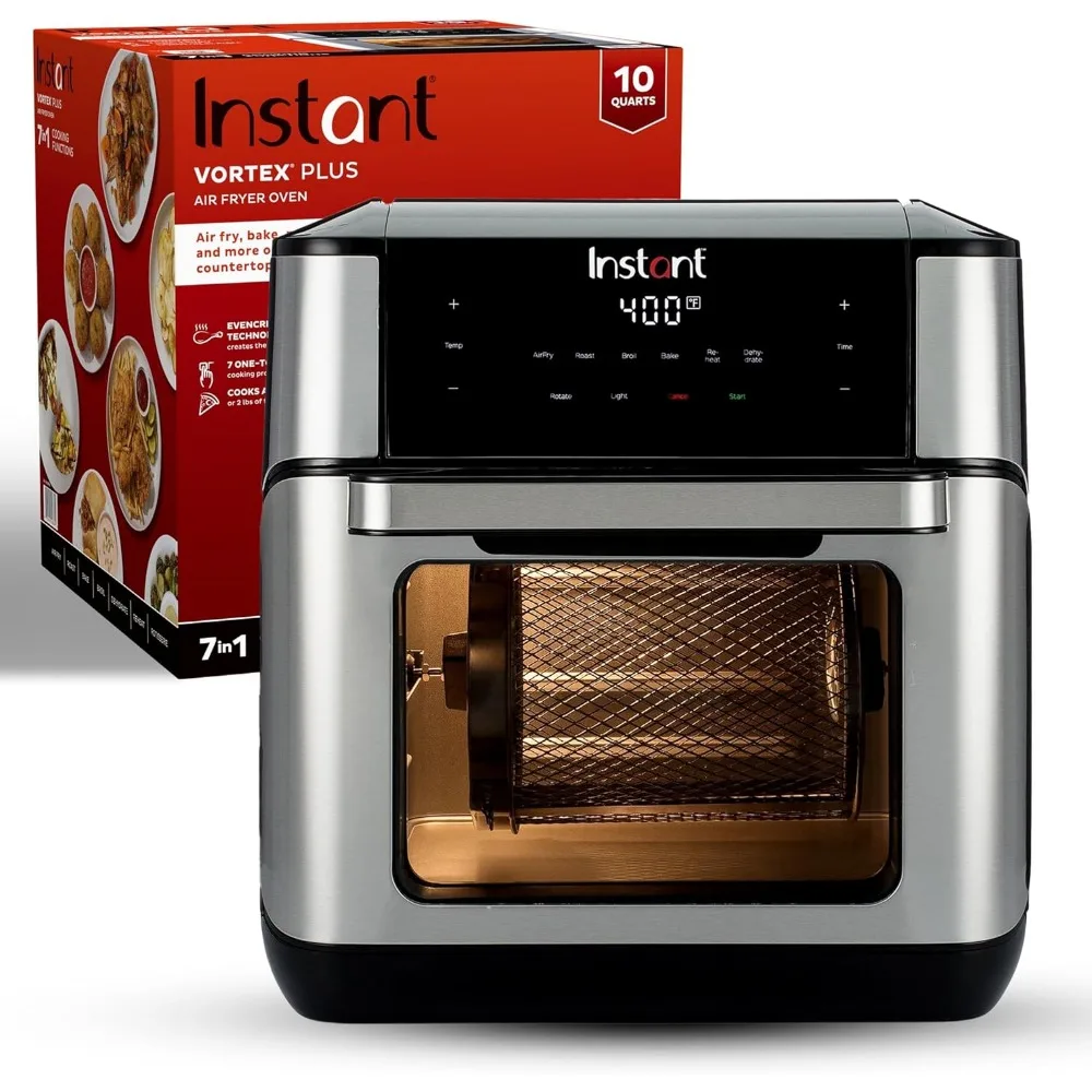 

Аэрофритюрница Instant Pot 10QT, функции 7 в 1 с технологией EvenCrisp, которая четкости, жарки, запекания, обезвоживания, разогрев и