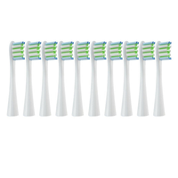 10PCS Replacement Brush Heads for Oclean Flow/X/ X PRO/F1/ One/ Air 2 Electric Toothbrush DuPont Soft Bristle Nozzles,B