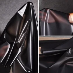 Black Matte Matte TPU Fabric Semi Transparent Waterproof Raincoat Wholesale Cloth Apparel for Diy Sewing Material
