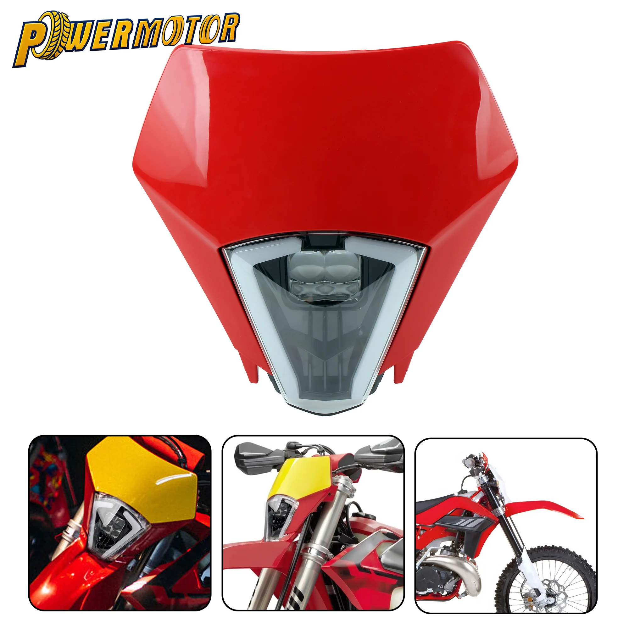 

Enduro Motocross LED Headlamp For Gas Gas EX250 300 ES350 500 700 EC125 200 250 300 400 450 515 2024 Motorcycle Headlight Parts