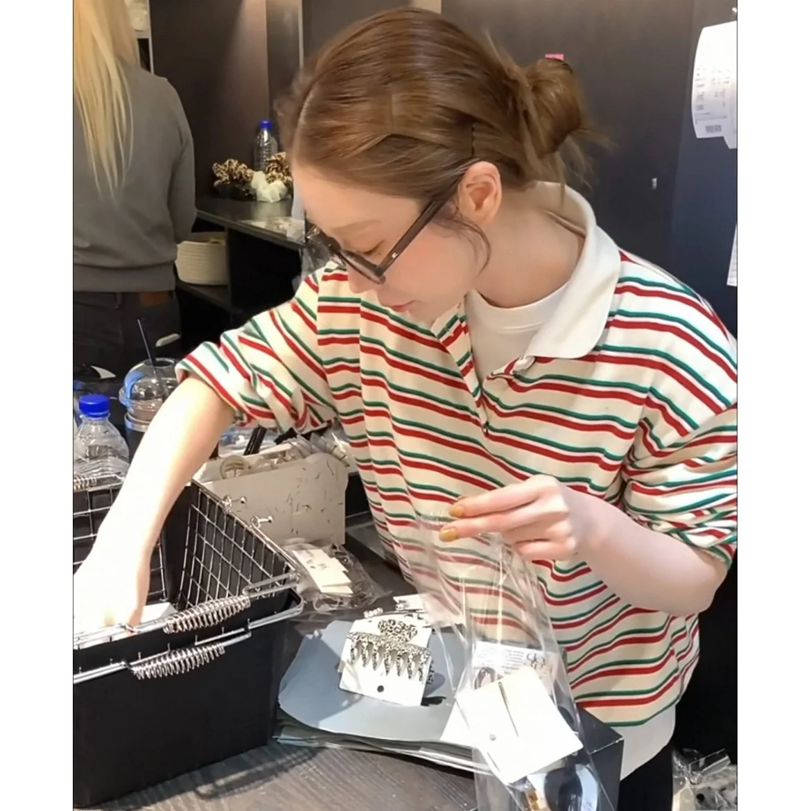 Универсальный полосатый топ с базовым слоем, женский корейский свитер, универсальный одинаковый свитер на весну, осень и зиму, внутренняя одежда