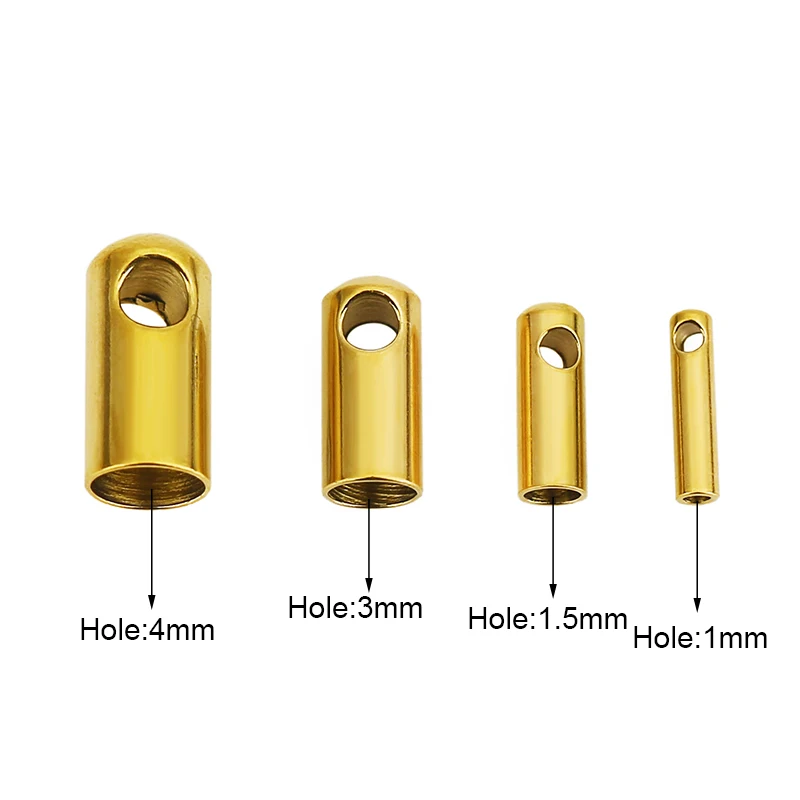 20pcs Stainless Steel Clasps End Hooks For 1 3 4 mm Cord Necklace PVD Never Fade Bracelet Connectors Findings Jewelry Making