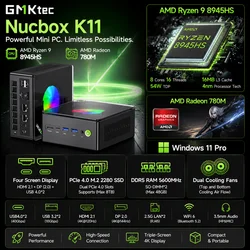 GMKtec Mini PC K11 AMD R9 8945HS Gaming Mini PC 32GB DDR5 1TB SSD Computer PC Mini Computer PC Win11 Pro Gaming PC