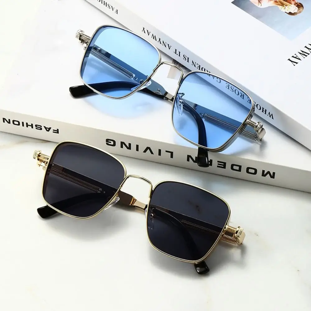 

Солнцезащитные очки в металлической оправе с защитой от УФ-лучей, 400