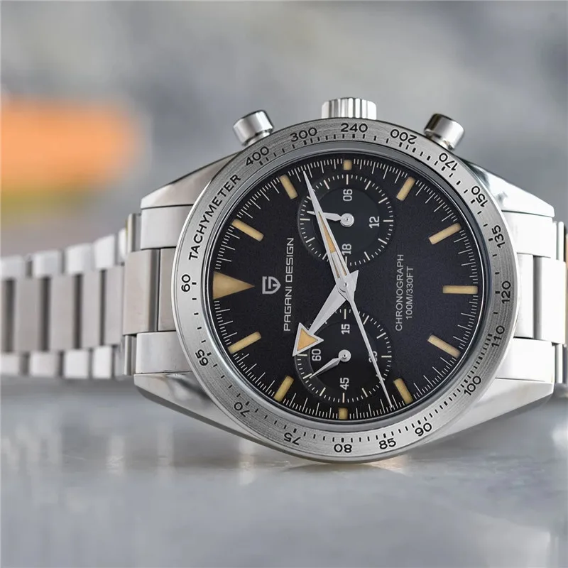 PAGANI DESIGN New Men Quartz Watch Luxury Stainless Steel Dive Clock Fashion Casual Sports Male Wristwatch Relogio Maasculino