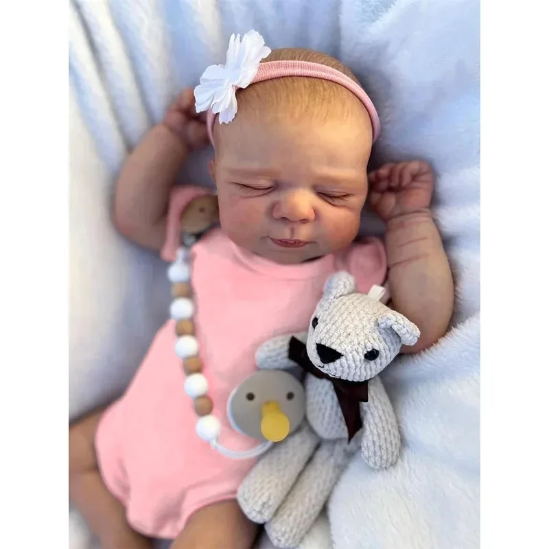 Regalo di compleanno per bambini con bambola di simulazione del corpo in stoffa per bambola rinata da 18 pollici