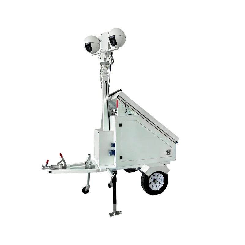 Solar all-round lifting mobile monitoring vehicle Outdoor emergency detection Monitoring inspection