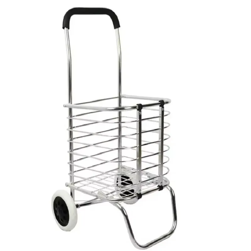 

Single silent portable shopping trolley bag, with wheels, foldable trolley cart, for grocery stores and supermarkets FST40