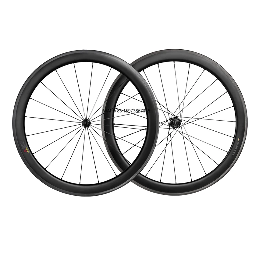 

No logo Customized OEM Carbon Rim Road Bicycle Race Carbon Wheels V Brake/Disc Brake 700c Road Bicycle Wheel Set