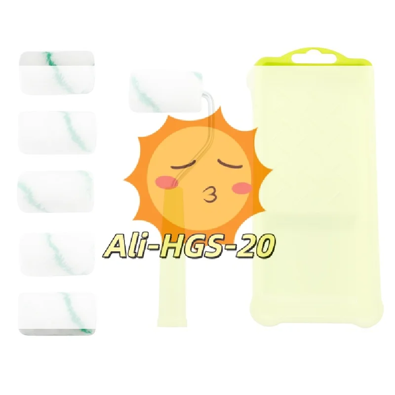 

8Pcs High-Density Fabric Paint Rollers Set 2Inch Finish Paint Roller Tray