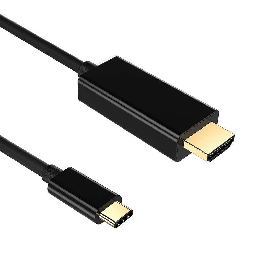 Кабель-адаптер USB3.1 Type-C-VGA длиной 1,8 м, ультратонкий, миниатюрный, с корпусом из ABS-пластика, стильный, премиум-класса, для внешнего дисплея ноутбука.
