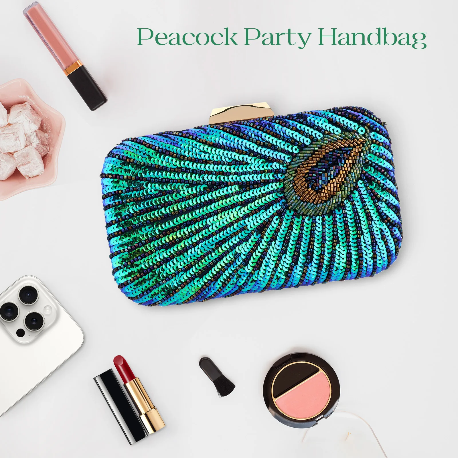 

Colorful Sequin Glitter Women Clutch Bag For Banquet Prom Party Evening Bag Flicker Fashionable Chain Crossbody Shoulder Bags