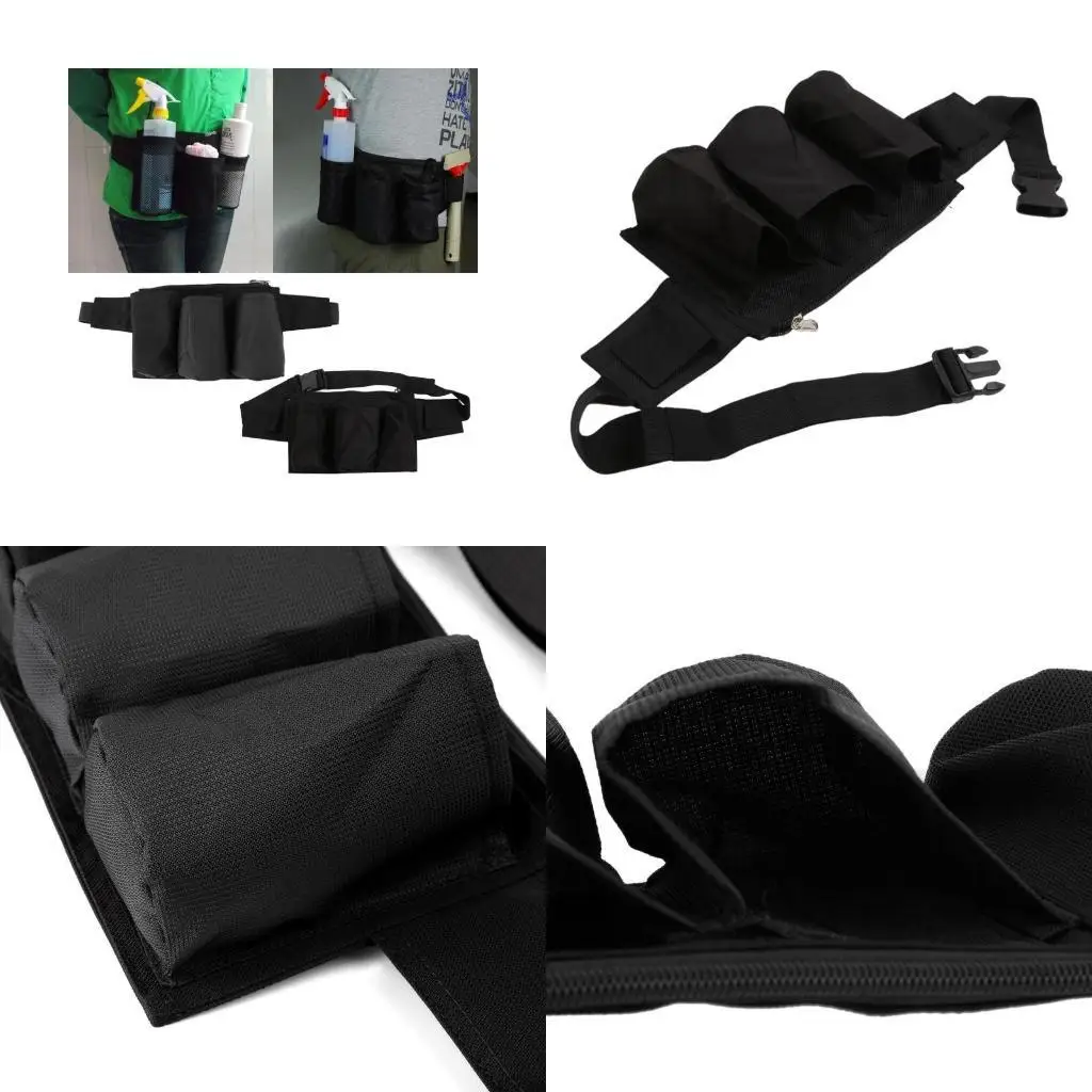 Restaurant Cleaner Waiter Waist Belt Tool Bag with Pockets Dining Cleaning Tool Storage Bag Hotel Cleaners Storage Pouch