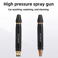 High-pressure Water Gun Black Pagoda Alloy Nozzle Plastic Body Direct Spray Car Wash Garden Cleaning Portable Durable Heavy-duty