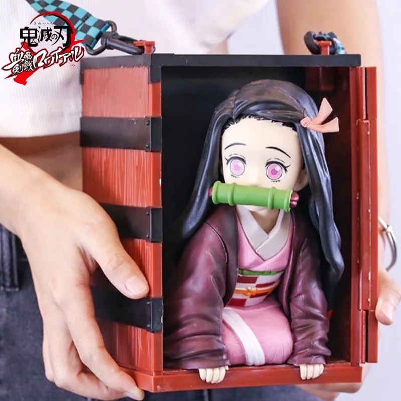 

Hot 22cm Anime Action Figures Demon Slayer Kimetsu No Yaiba Kamado Nezuko Popcorn Bucket Pvc Collection Deco Model Gifts Toy