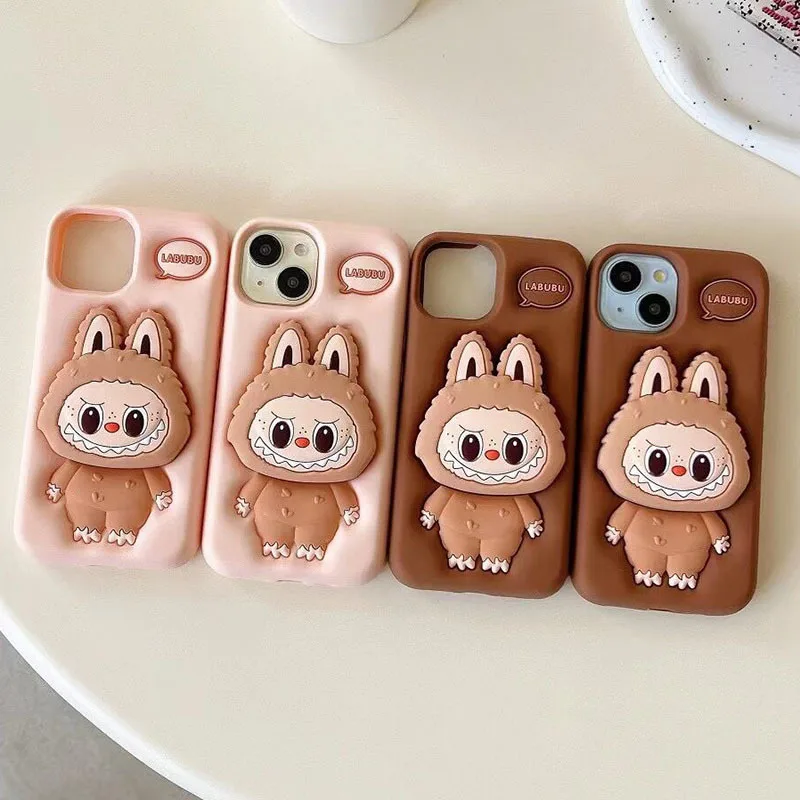 Cute Labubu Cell Phone Cases Kawaii Cartoon For Iphone13pro For Iphone15promax Case 14pro Anti-Slip 15pro To Boys Girls Gifts